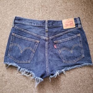 Levi 501 high waisted shorts